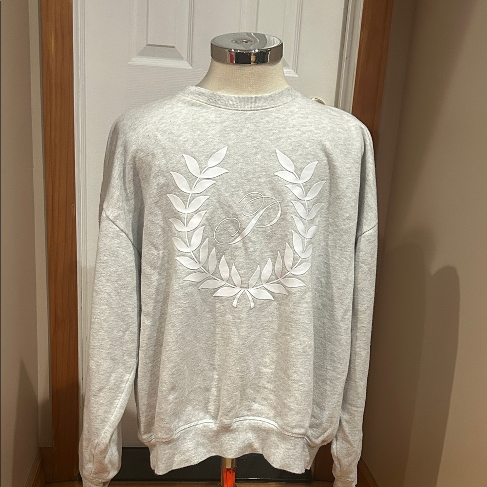 PINKS Gray women’s  Crewneck Sweater with Emblem